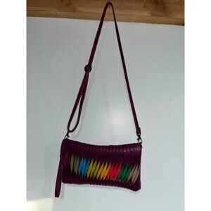 Mellow World Women's Colorful Slit Crossbody Bag With Adjustable Strap 11"x6"